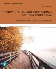 Ethical, Legal, and Professional Issues in Coun by Theodore Remley:9780138168094 picture
