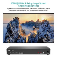 MT-VIKI 9 Port HDMI Video Splicer Video Wall Controller 3x3 9 Channel 1080p picture