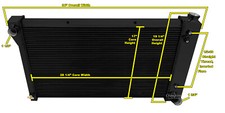 RN Champion 3 Row Black Finish Radiator 28