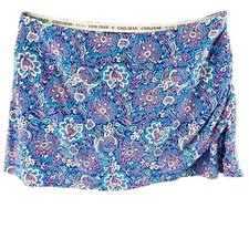 NEW Coolibar Women's 2XL Blue Floral Paisley Swim Skort UPF 50+ NEW - CJ picture