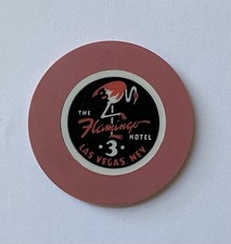 Flamingo Hotel & Casino Las Vegas Pink Roulette Chip 1950’s picture