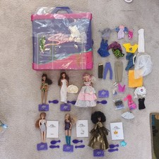 Starr Modeling Agency 1996 Vintage 6 Doll Collection w/Case, Clothes Accessories picture