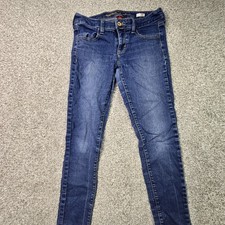 Arizona Jean Co. Jeans Juniors 5 Medium Wash Blue Low Rise Super Skinny Stretch picture