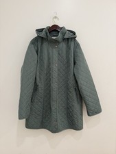 NEW COLDWATER CREEK QUILTED HOODED CAR COAT SAGE GREEN 1X picture