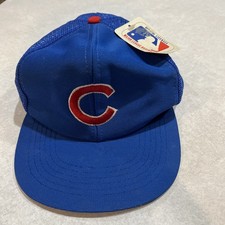 Vintage 1980s Chicago Cubs Hat Snap Back Mens One Size M/L Blue MLB Baseball  picture
