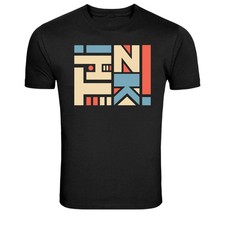 Retro Geometric Graphic T-Shirt Abstract Modern Shapes Art Design Tee picture