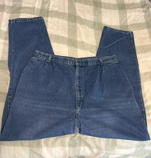 VTG 80s Kentogs Pleated High Waist Tiger Jeans Sz 36 (XL) USA Mom Tapered READ picture