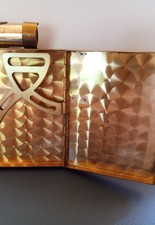 RARE VINTAGE 1940's WOVEN METAL COMPACT/EVENING BAG/PURSE picture