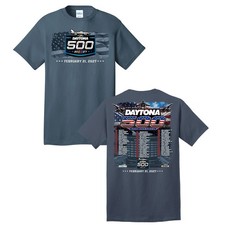 NASCAR 2027 Daytona 500 Past Champions T-Shirt Steel Blue picture