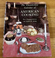 Vintage 1961 Chamberlain Calendar of American Cooking Spiral Engagement Book picture