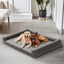 BingoPaw Large Dog Bed Sofa Orthopedic PU Leather Pet Couch Bed Waterproof M-XXL picture