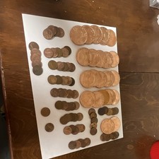 22 0z copper rounds and 62 pre 1982 copper pennies. picture