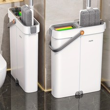 Joybos Clean And Dirty Separation Dual Compartment Flat Mop Bucket Set picture