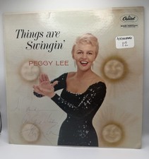 Peggy Lee Vintage Vinyl Record Things Are Swinging Signed Autographed  picture