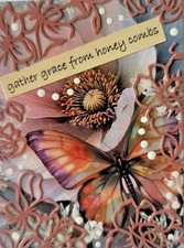ACEO Butterfly Art Collage Mixed Media One of a Kind Original Handmade Whimsical picture