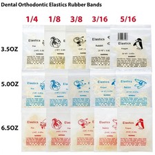 US Dental Ortho Elastics Latex Braces Orthodontic Rubber Bands 3.5,5.0,6.5 OZ picture