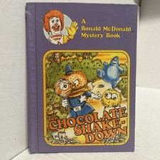 Vintage 1976 McDonald’s Ronald McDonald Mystery Book Chocolate Shake-Down HC picture