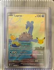 Nintendo Pokemon TCG Lapras 131/128 30th Anniversary Secret Rare Holo Full Art picture