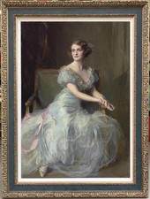 Hand Painted Classical Oil Painting Portrait Lady girl Art Canvas Vintage Style picture