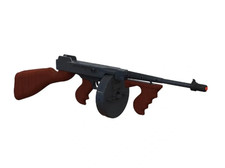 TOY GANGSTER TOMMY GUN Thompson Sub Machine WWII Army Al Capone Cap Capgun RARE picture