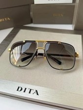 DITA MACH FIVE DRX 2087 Sunglasses Matte Black Yellow Gold Grey Gradient Lens picture