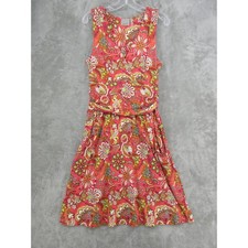 Athleta Dress Womens Size L Floral Paisley Athleisure Stretch Pockets Boho Knit picture