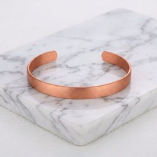Pure Solid Copper Dome Bracelet  Arthritis Pain Therapy Men Women Cuff picture