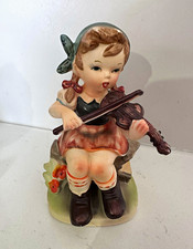 Vintage 1950s Napcoware Bisque Porcelain Figurine - Girl Playing Violin (C 7363) picture