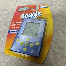 2003 Vtg Hasbro Boggle Hand Held Electronic Credit Card Game Slim Size U11 picture
