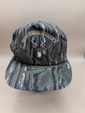 Vintage Americap Farm Bureau Real Tree Camo Hat Hunting Snapback Deer Buck USA picture