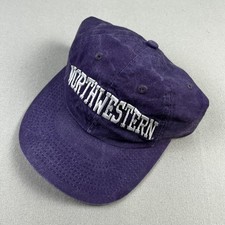 Vintage Northwestern Wildcats Hat Cap Strapback Purple University College 90s picture