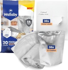 30ct 2.5-Gallon Mylar Bags with Labels 5Mil Heat Seal Airtight Food Storage picture