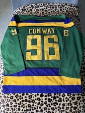 Anaheim Ducks Conway 96 NHL Hockey Jersey Green Blue Yellow Mighty Ducks NWOT picture