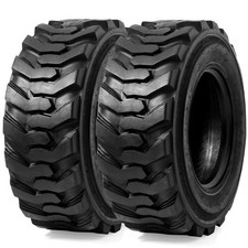 Two 10-16.5 Skid Steer Loader Tires Heavy Duty 10PR SKS 10x16.5 Industrial tire picture