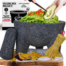 The original Molcajete Mexicano volcanic rock Handmade of Authentic Lava Rock picture