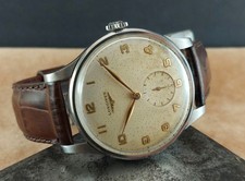 Antique LONGINES Jumbo 4914-47 Steel 37mm Wristwatch. Caliber 12.68Z picture