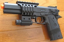 Airsoft Spring Pistol COLT M1914 W/Red Laser, Four Directional Rail picture