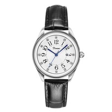 Ladies Wristwatch Brown Leather Band Calendar Waterproof Quartz Watch Gift Box picture