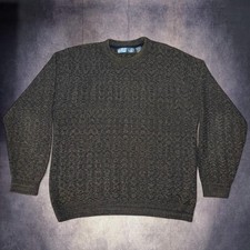Vintage Oscar De La Renta Brown heavyweight Knit Sweater picture