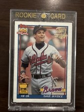 Topps Desert Sheild 1991 Dave Justice #329 Atlanta Braves Topps All-Star Rookie picture
