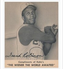 1959 Frank Robinson Image Used For 1959 Kahn's Wieners Card 4x5  Type 1 Photo picture