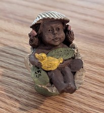 Vtg 1989 Tom Clark Gnome Darcy Sea Shell Cairn Coin Signed w/Baby Duck #1167 Ret picture
