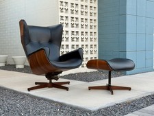 Rare George Mulhauser for Plycraft Mr. Chair & Ottoman Large Version Restored  picture