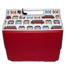 Igloo Playmate VW Bus Repeat Cooler  Retro Volkswagen 14 Qt Red NWT picture