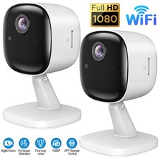 2x Camaras De Seguridad Wifi Casa Exterior Inalambrica Con Vision Nocturna 1080P picture