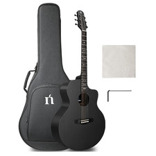 Natasha X-Carbon Acoustic Guitar 3K Carbon Fiber 41