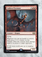 Caldera Pyremaw | MTG TDC | Red Dragon Flying Counters Damage | Rare | NM picture