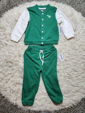Old Navy Toddler Dinosaur Jacket Jogger Pants Set Green 18-24M NWT picture