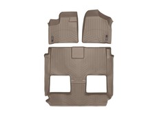 WeatherTech FloorLiner for 2013-2020 Dodge Grand Caravan - Full Set, Tan picture