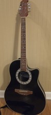 Ovation Celebrity CC 157 6-string Acoustic/Electric Guitar Black W/Strap Vintage picture
